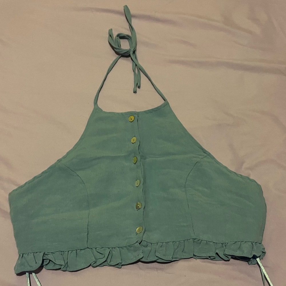 Cotton candy LA crop halter top